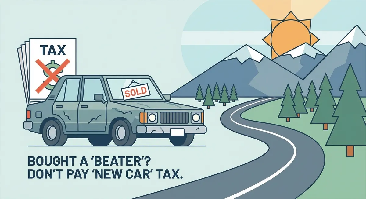 Bought a 'Beater'? Don't Pay 'New Car' Tax.