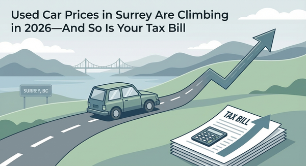 Used Car Prices in Surrey Are Climbing in 2026—And So Is Your Tax Bill
